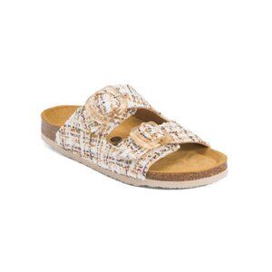 PLAKTON Gold Made In Spain Beta Flex Comfort Footbed Sandals